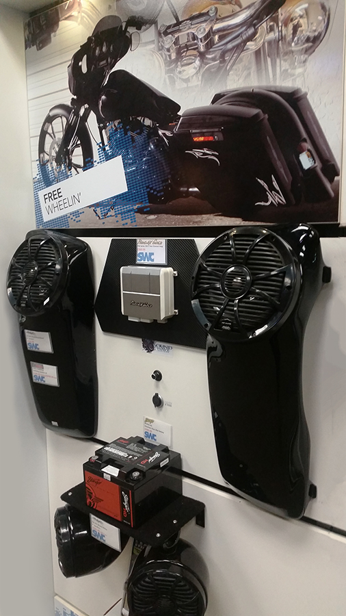 Our in-store motorcycle display. 